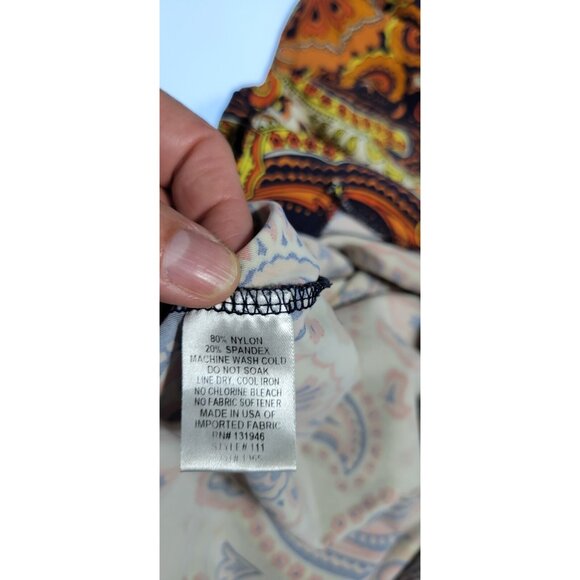 Jude Connally Dress Womens L Beth Shift Tank Geometric Print Stretch Made Usa - Picture 12 of 12